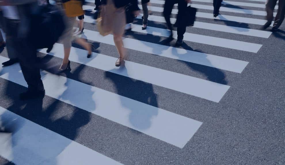 Be Careful Of People Crossing The Road. For People Using Crosswalk